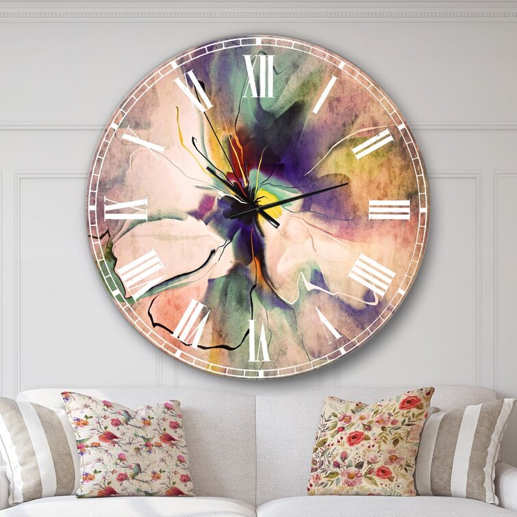 Oversized Creative Flower Floral Wall Clock